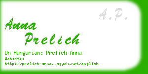 anna prelich business card